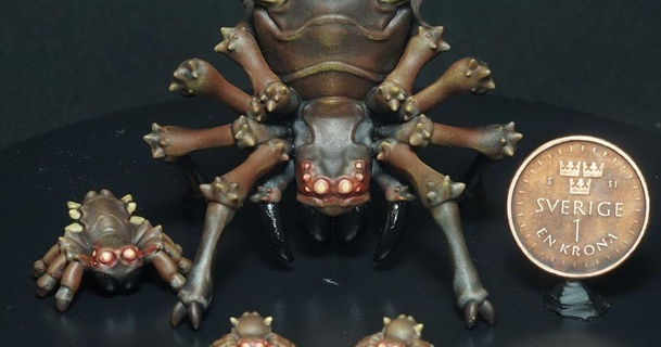 dev örümcekler basılı karşılaşma 3D modeller masaüstü minyatürler karakterler canavarlar örümcek 3d print model - Mito3D