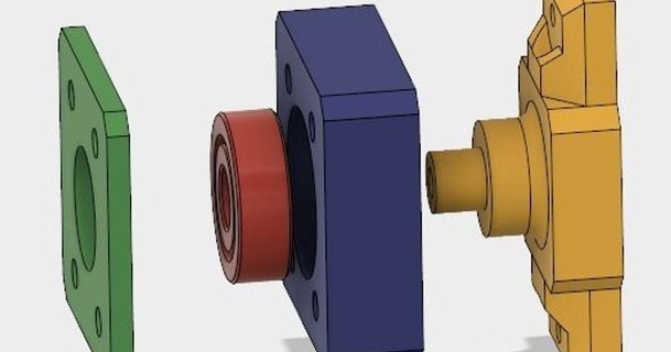 2020 perfil 608zz giratorio montar 8mm lineal diapositiva cojinete sabueso 3D modelos pasatiempo hacedores ideas thingiverse 3d print model - Mito3D