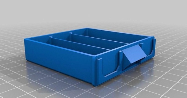 stackable storage box drawer 4 slots feko 3D Models Hobby & Makers Electronics thingiverse customized 3d print model - Mito3D