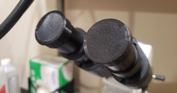 microscopio ocular cubierta carcasa funda amscope bla 3D modelos aprendizaje química biología objetivo 3d print model - Mito3D