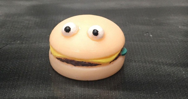 calibración hamburguesa queso grosero 3D modelos impresoras prueba punto referencia banquillo 3d print model - Mito3D