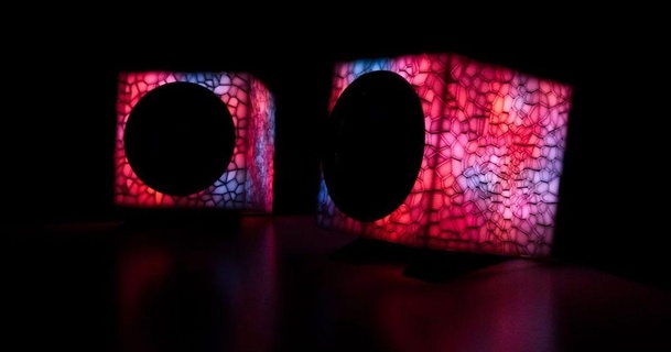 3d imprimé réactif LED parleurs scholtzan 3D modèles gadgets l'audio musique tarte framboises chose universelle 3d print model - Mito3D
