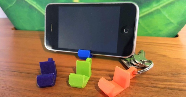 chaveiro phone ficar pé extrudar 3D modelos aparelhos portátil dispositivos suporte monte estande telefone 3d print model - Mito3D