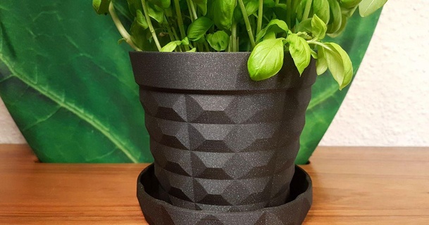 flor maceta plantador trébedes extrudir 3D modelos casa aire libre jardín planta diseño 3d print model - Mito3D