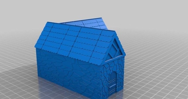 medieval Fazenda casa Holandês 3D modelos brinquedos jogos ar livre miniatura guerra 28mm miniaturas thingiverse 3d print model - Mito3D