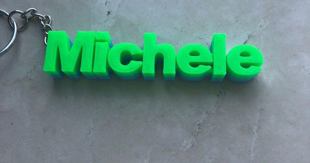 porte clés Michele lele88 3D modèles gadgets clé portachiavi 3d print model - Mito3D