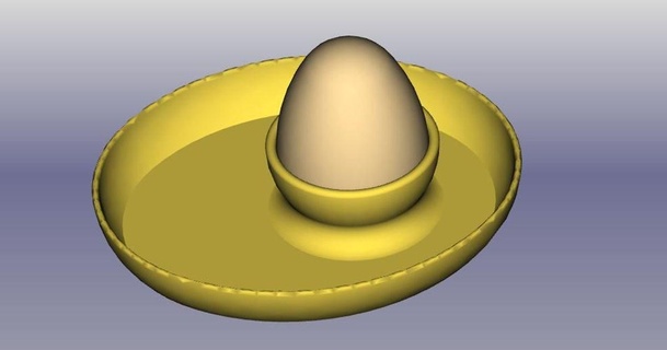 più semplice eierbecher mit In piedi jomeccanico 3D Modelli domestico cucina ostern geschirr 3d print model - Mito3D
