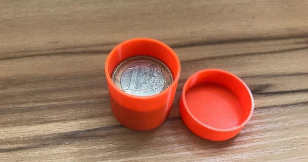 1 euro coin case 10 coins simon i3 3D Models Hobby & Makers Organizers box 1euro 3d print model - Mito3D