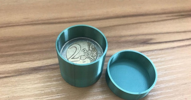 2 euro coin case 10 coins simon i3 3D Models Hobby & Makers Organizers box 2euro 3d print model - Mito3D