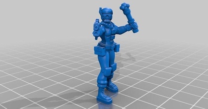 female space 'dude' 7 figure set miller bro download free stl model printablescom 3d models toys & games legion zombicide 40k infinity 3d print model - Mito3D