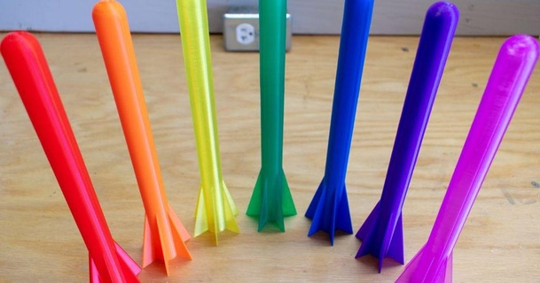 pisar fuerte cohete amaranto 3D modelos juguetes juegos aire libre thingiverse ModelRocket 3d print model - Mito3D