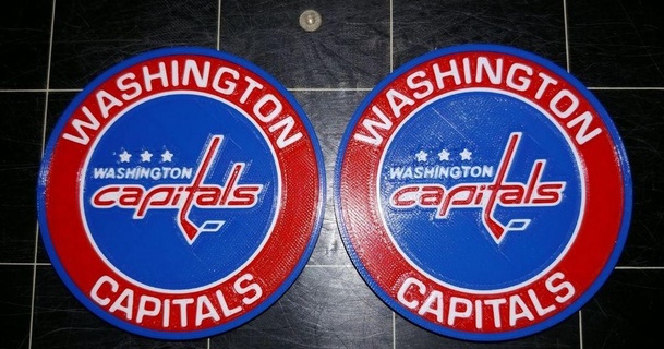 Washington capitales Coaster finzel 3D modèles sports Extérieur mmu palette hockey casquettes 3d print model - Mito3D