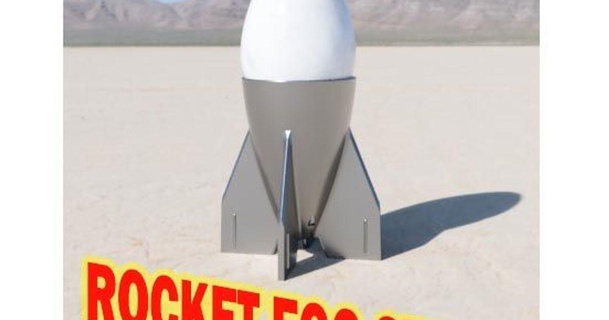 rocket egg stand jamie claye 3D Models Seasonal designs Spring & Easter easter eggstand 3d print model - Mito3D