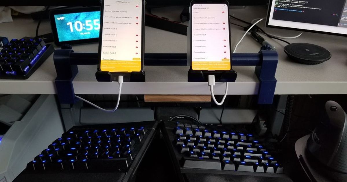 braçadeira Cajado ficar pé montagem dispositivos escrivaninha probertson 3D modelos aparelhos portátil estande telefone thingiverse 3D print model - Mito3D