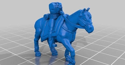 napoleónico caballería relleno molinero hermano descargar gratis stl modelo imprimiblescom 3d modelos juguetes juegos acción cifras estatuas 28mm miniatura 3d print model - Mito3D