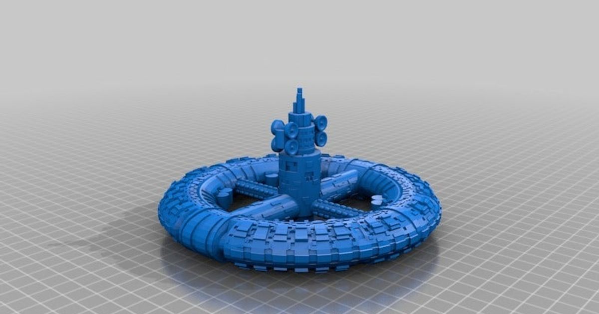 ring space station miller bro download free stl model printablescom 3d models toys & games 3D print model - Mito3D