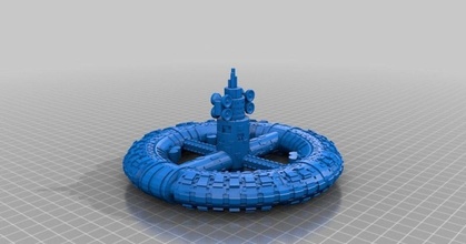 anel espaço estação moleiro Mano baixar livre stl modelo printablescom 3d modelos brinquedos jogos 3d print model - Mito3D