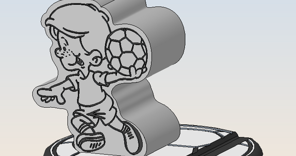Futbol oyuncu telefon Kulp destek asılı 3D modeller gadget'lar taşınabilir cihazlar ayak akıllı tutucusu 3d print model - Mito3D