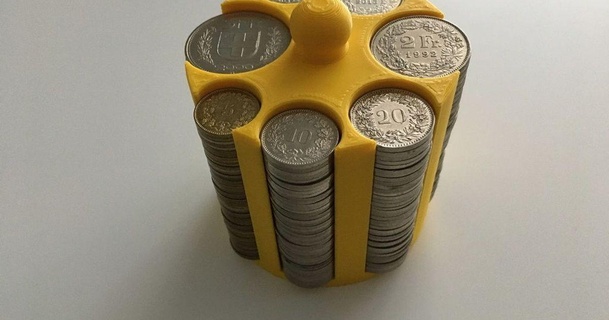 moeda suporte suíço francos 3ddruckmarc 3D modelos casa escritório dinheiro moedas Suíça 3d print model - Mito3D