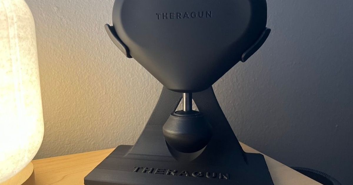 Theragun mini supporter Peterson fille 3D modèles loisir fabricants idées prusa 3dprinting fusion360 massage 3D print model - Mito3D