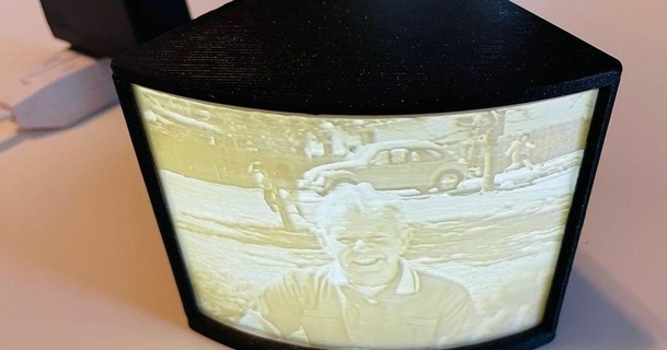 curved lithophane box ken 3D Models Household Other House Equipment thingiverse lithophanelight 3d print model - Mito3D