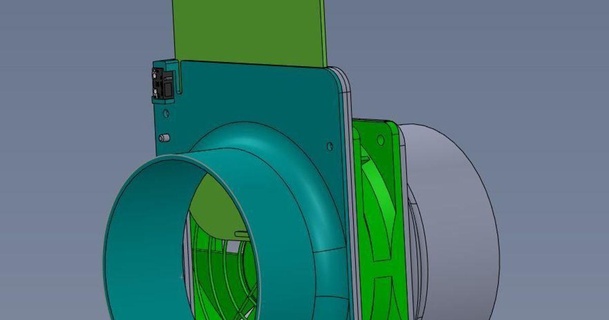 120mm ventilador 4 conducto partes thm 3D modelos pasatiempo hacedores electrónica thingiverse 3d print model - Mito3D
