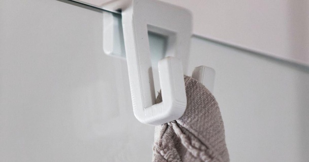 rápido lanzamiento gancho vaso ducha pared haken f r mampara cristal impresión pensar 3D modelos casa baño 3d print model - Mito3D