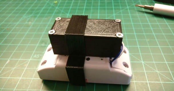 sonoff Koppelrelais Fall Mantel Klemme 2beers 3D Modelle Hobby Macher Elektronik Box halterung thingiverse 3d print model - Mito3D