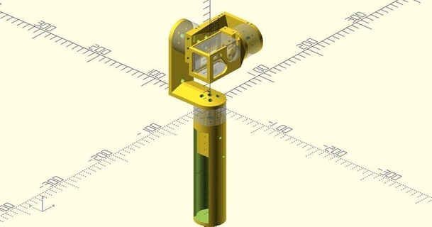 3 axe cardan panneau 3D modèles gadgets photo vidéo Go Pro chose universelle brushless goprohero3 3d print model - Mito3D