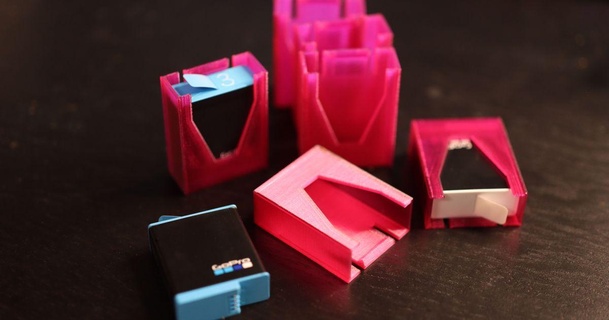 simple gopro 9 & 10 battery case tom 3D Models Gadgets Photo Video hero quickprint 3d print model - Mito3D