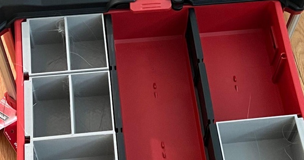 Milwaukee paketleme 3 drawer çöp Kutusu pmirf 3D modeller hobi yapımcılar araçlar 3d print model - Mito3D