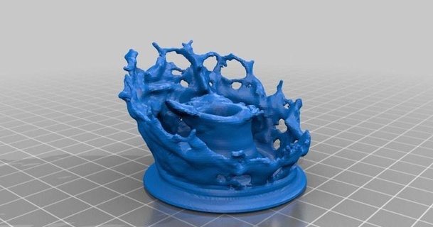 splashing pen holder hole nebulus 3D Models Art & Design Sculptures water paint bucket 3d print model - Mito3D