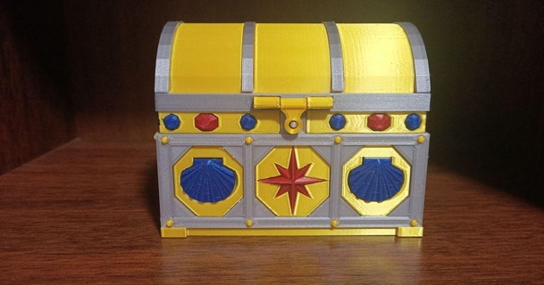 gold chest dracnas 3D Models Household Home Decor box lantern treasure scope 3d print model - Mito3D