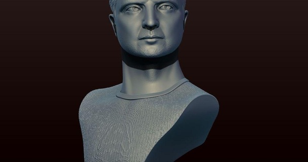 Zelenskiy büst Darius sh 3D modeller Sanat tasarım heykeller savaş Barış şeytani ukrayna 3d print model - Mito3D