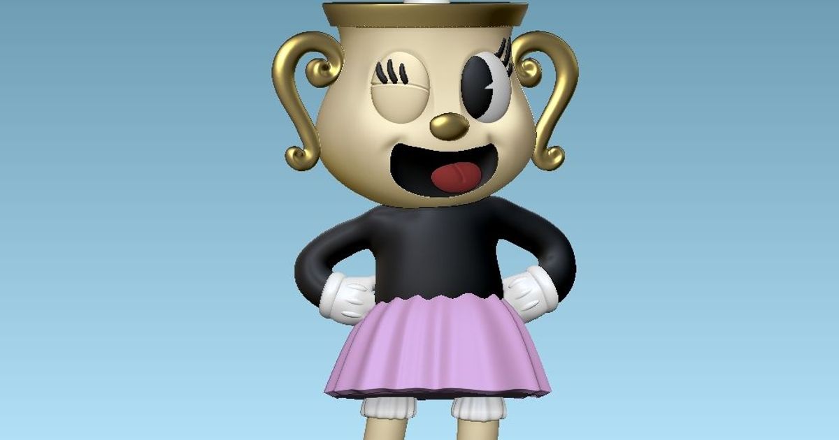 ms cáliz cuphead darius sh 3D modelos Arte diseño esculturas personaje taza soporte juego videojuego 3D print model - Mito3D