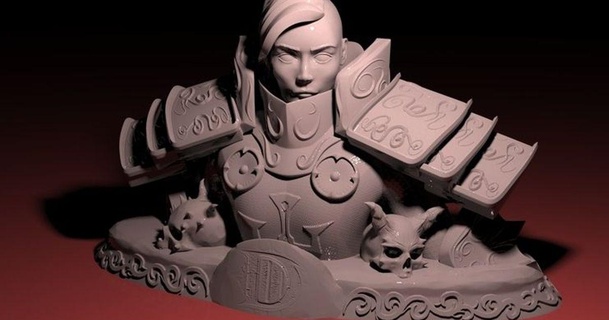 crusader paladin bust darius sh 3D Models Art & Design Sculptures armor woman diablo 3d print model - Mito3D