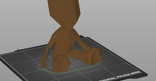 Groot Basso poli shikami 3D Modelli giocattoli Giochi azione figure statue lowpoly baby groot remixare 3d print model - Mito3D