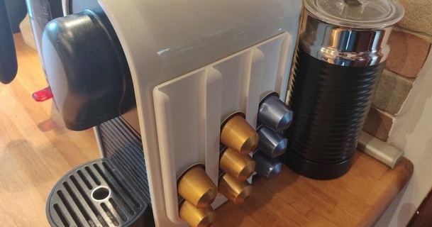 Nespresso Kapsel Halter Unterstützung Peter 3D Modelle Haushalt Küche Kaffee thingiverse 3d print model - Mito3D