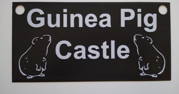 guinea pig cae sign luna12 3D Models Art & Design 2D Plates Logos logo plate castle 2d 3d print model - Mito3D