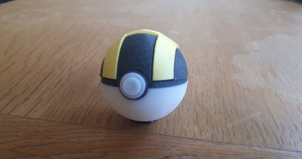 easy assembly ultra ball megaandy 3D Models Gadgets Other pokemon pokeball thingiverse ultraball 3d print model - Mito3D