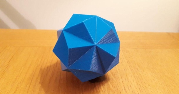piccolo triambico icosaedro megaandy 3D Modelli arte design disegni matematica thingiverse poliedro poliedri 3d print model - Mito3D