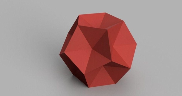 ausgegraben Dodekaeder megaandy 3D Modelle Kunst Design Designs Mathematik thingiverse Polyeder Mathe 3d print model - Mito3D