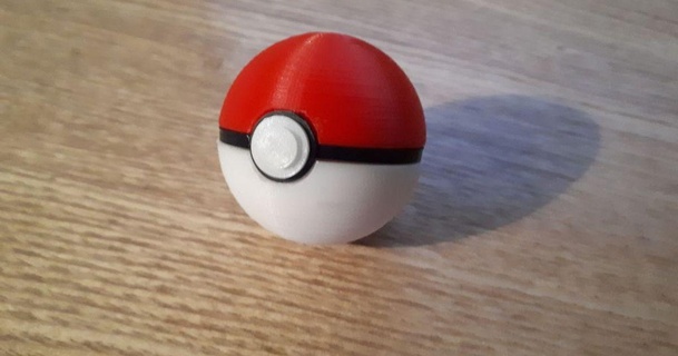 fácil montaje pokebola megaandy 3D modelos Arte diseño diseños pokemon thingiverse 3d print model - Mito3D