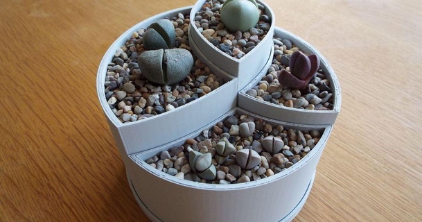 curved segment pot tray megaandy 3D Models Household Outdoor & Garden planter plantpot flowerpot plants 3d print model - Mito3D