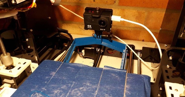 anet a8 go pro action camera bed mount megaandy  3D Models  3D Printers  Accessories gopro gopromount aneta8 thingiverse am8  3d print model - Mito3D
