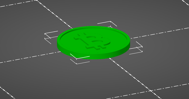 shopping cart chip btc simbol saftcpu 3D Models Gadgets Portable Devices bitcoin 3d print model - Mito3D