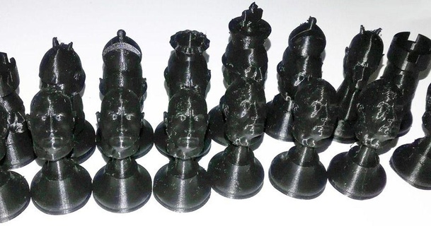 Kaya satranç Ayarlamak germe 3D modeller oyuncaklar oyunlar yazı tahtası şeytani Satranç taşı takımı 3d print model - Mito3D