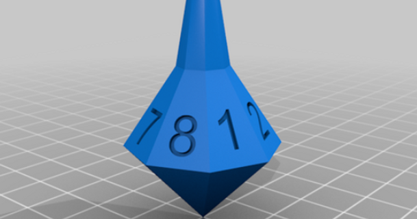 8 sided numbered top dobieag 3D Models Toys & Games Other thingiverse 3d print model - Mito3D