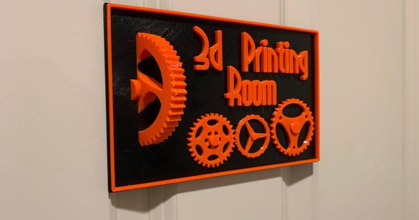 3d print room sign mikel 3D Models Art & Design Other Designs gcode sprocket multicolors3dprint 3d print model - Mito3D