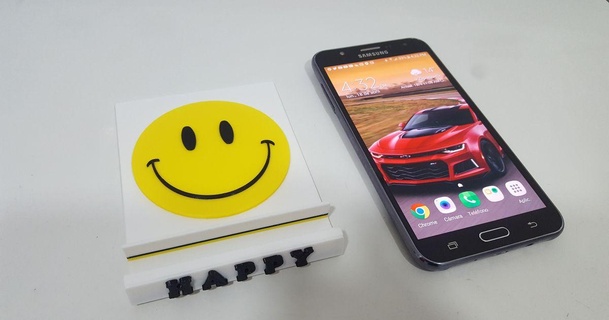 soporte celular cara feliz kikemaker 3D modelos aparelhos portátil dispositivos estande telefone Iphone 3d print model - Mito3D
